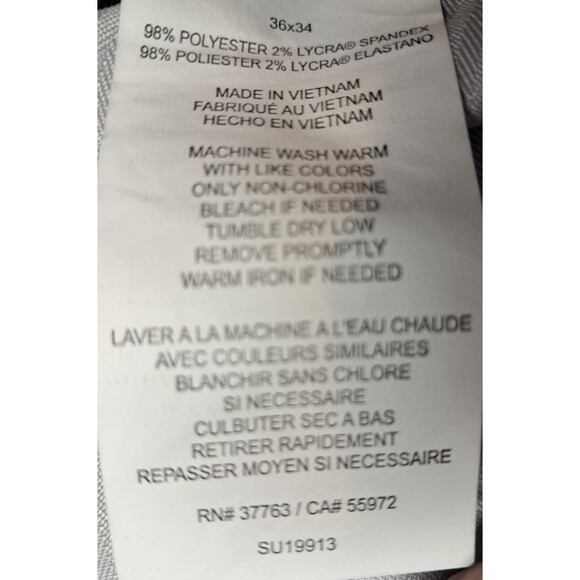 PGA Tour Golf Pants Mens 36x34 Dri-Fit Chino Athletic Flat Front Stretch Golfing - Picture 6 of 11